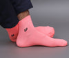 Men's Cotton Pink Solid Color Ankle Length