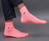 Men's Cotton Pink Solid Color Ankle Length