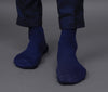 Men's Solid Color Black- Navy Blue Premium Cotton Ankle Length Socks - Pack of 2 Pair
