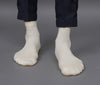 Men's Cotton Cream Solid Color Ankle Length