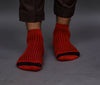 Men's Cotton Green- Yellow Casual Ribbed Ankle Length Socks