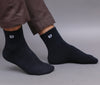 Men's Solid Color Combed Cotton Ankle Length Socks For Men - Pack of 3 Pair