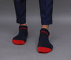 Men's Cotton Blue - Red Casual Ankle Length Socks