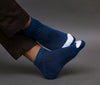 Men's Cotton Denim - White Casual Ribbed Ankle Length Socks
